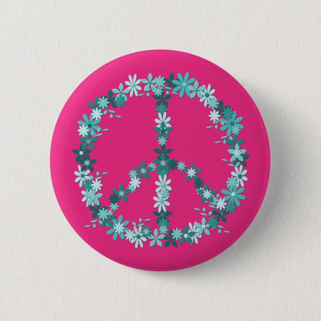 Badge Rond 5 Cm Sympathie de la paix (Devant)