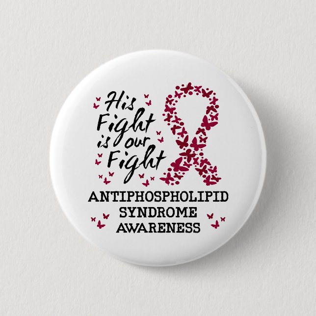 Badge Rond 5 Cm Syndrome antiphospholipidique Sensibilisation, son (Devant)