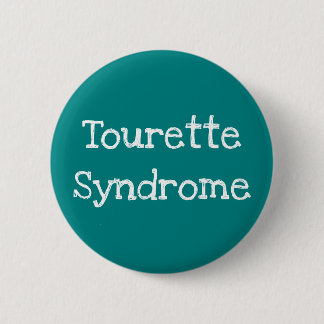 Badge Rond 5 Cm Syndrome Tourette Turquoise