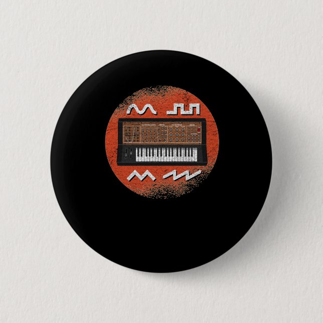 Badge Rond 5 Cm Synthétiseur analogique à enveloppe Waveforms (Devant)