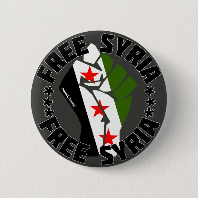 Badge Rond 5 Cm Syrie libre (Devant)