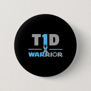 Badge Rond 5 Cm T1D Citation amusante Type 1 Diabète Sensibilisati