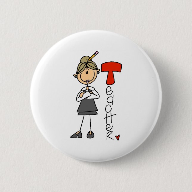 Badge Rond 5 Cm T est pour le professeur (Devant)