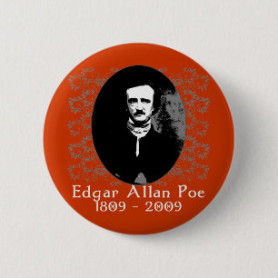 Badge Rond 5 Cm T-shirt 1809-2009 d'anniversaire d'Edgar Allan Poe