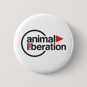 Badge Rond 5 Cm T-shirt animal de libération