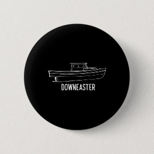 Badge Rond 5 Cm T-Shirt Bateau de pêche au homard Downeaster de l'