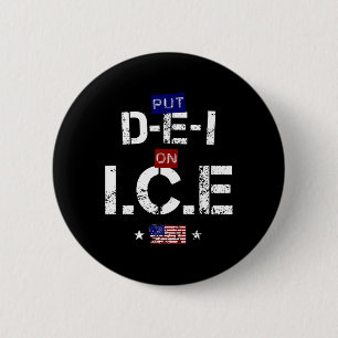 Badge Rond 5 Cm T-shirt cool qui dit mettre Dei sur glace - Pro Tr