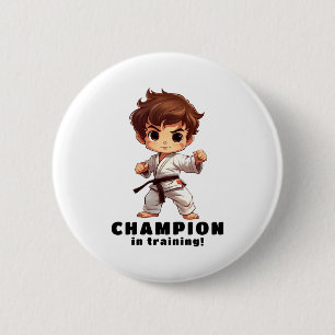 Badge Rond 5 Cm T Shirt d'Arts Martiaux Karaté