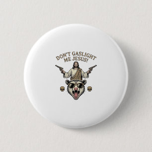 Badge Rond 5 Cm T-shirt design de gravure vintage Jésus Possum drô