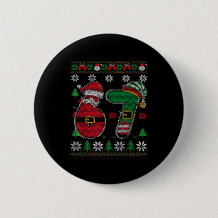 Badge Rond 5 Cm T-shirt drôle 67 Meme 6 7 pour Noël pour garçons