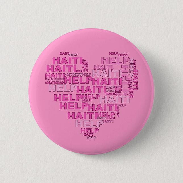 Badge Rond 5 Cm T-shirt et habillement du Haïti d'aide (Devant)