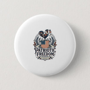 Badge Rond 5 Cm T-Shirt Graphique Vectoriel Gardien de Poulet Patr