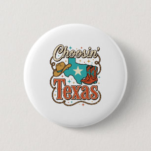 Badge Rond 5 Cm T-shirt graphique vintage cowgirl Texas Western De