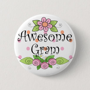 Badge Rond 5 Cm T-Shirt Incroyable Mamie