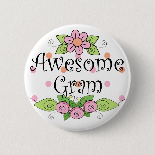Badge Rond 5 Cm T-Shirt Incroyable Mamie (Devant)