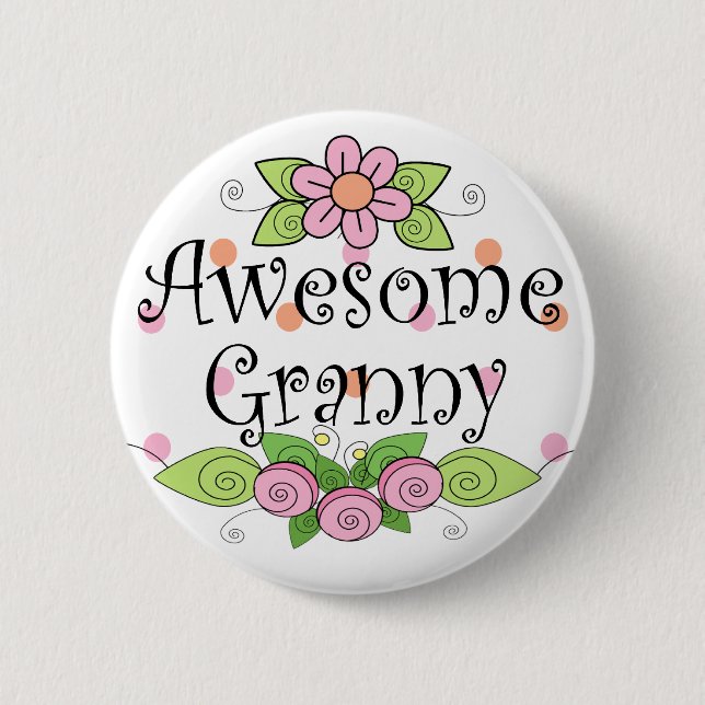 Badge Rond 5 Cm T-shirt Incroyable Mamie (Devant)