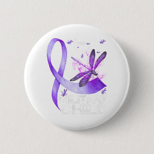 Badge Rond 5 Cm T-shirt Militaire Garçons Mois Purple Up