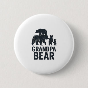 Badge Rond 5 Cm T-shirt ours ours papy vintage gravure famille our