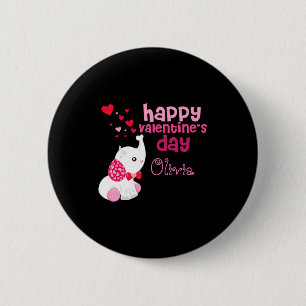Badge Rond 5 Cm T-shirt personnalisé pour enfants éléphant rose po