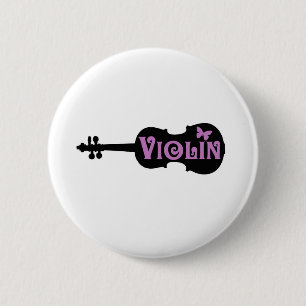 Badge Rond 5 Cm T-shirt pourpre de violon