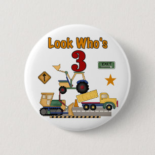 Badge Rond 5 Cm T-shirts d'anniversaire de véhicules de