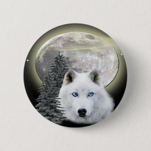 Badge Rond 5 Cm t-shirts de loup de lune et plus