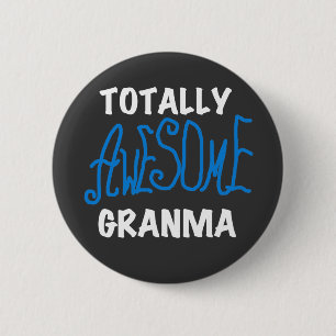 Badge Rond 5 Cm T-shirts et cadeaux bleus totalement