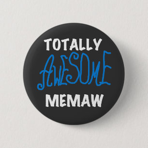 Badge Rond 5 Cm T-shirts et cadeaux bleus totalement
