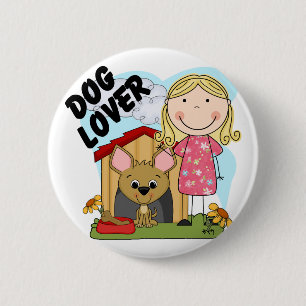 Badge Rond 5 Cm T-shirts et cadeaux blonds de fille d'amoureux des
