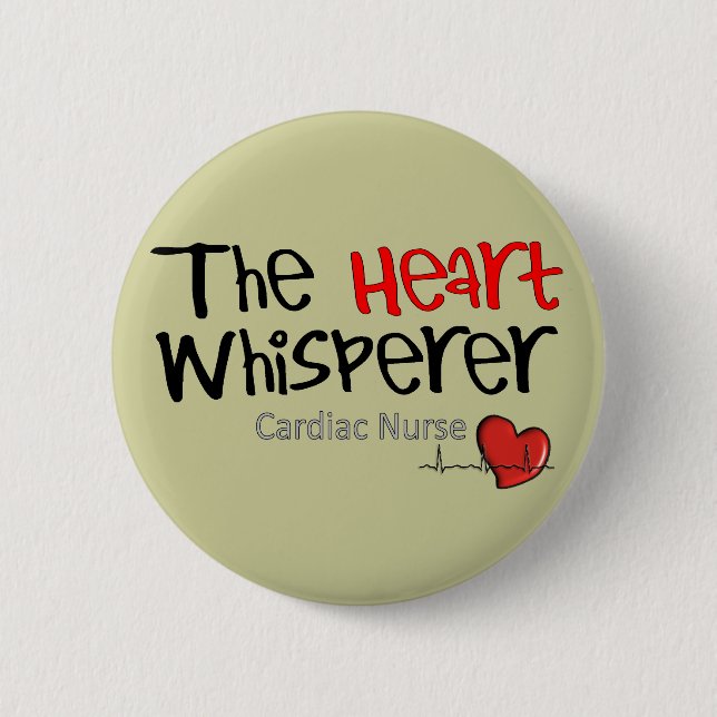 Badge Rond 5 Cm T-shirts et cadeaux cardiaques d'infirmière (Devant)