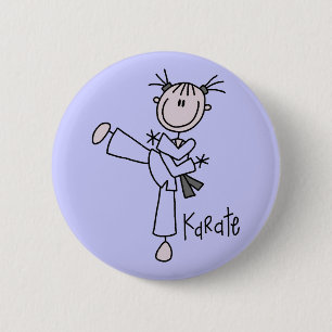 Badge Rond 5 Cm T-shirts et cadeaux de fille de karaté