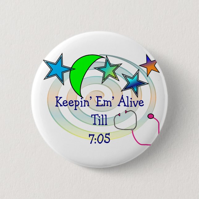 Badge Rond 5 Cm T-shirts et cadeaux drôles d'infirmière (Devant)