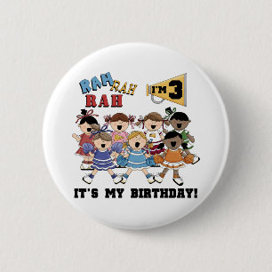 Badge Rond 5 Cm T-shirts et cadeaux du 3e anniversaire