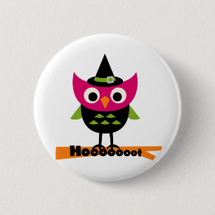 Badge Rond 5 Cm T-shirts et cadeaux Halloween Owl