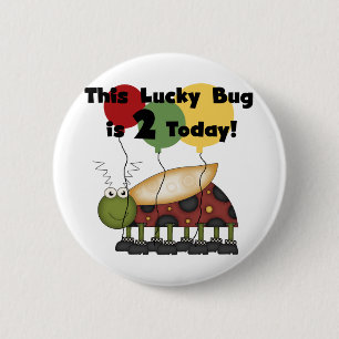 Badge Rond 5 Cm T-shirts et cadeaux Lucky Bug 2e anniversaire