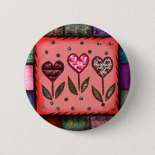 Badge Rond 5 Cm T-shirts et cadeaux piqués de coeurs