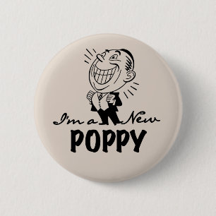 Badge Rond 5 Cm T-shirts et cadeaux Smiling New Poppy