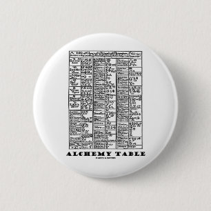 Badge Rond 5 Cm Tableau d'alchimie (symboles médiévaux de chimie