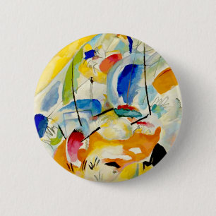 Badge Rond 5 Cm Tableau de bataille maritime de Kandinsky 1913