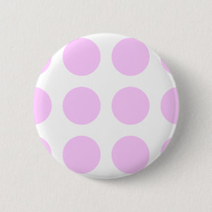 Badge Rond 5 Cm Taches à pois roses