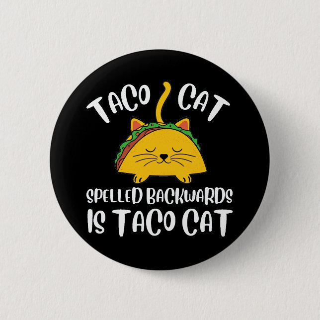 Badge Rond 5 Cm Taco Cat (Devant)