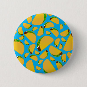 Badge Rond 5 Cm Tacos de bleu de ciel