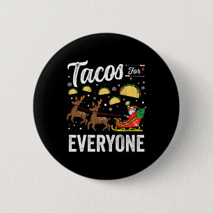 Badge Rond 5 Cm Tacos Pour Tous Noël Taco Drôle Noël Père Noël