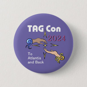 Badge Rond 5 Cm TAG Con 2024 - Bouton vers Atlantis et Précédent P