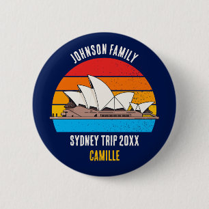 Badge Rond 5 Cm Tag du nom personnalisé du voyage à Sydney Opera H