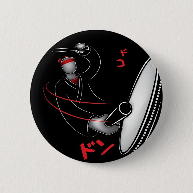 Badge Rond 5 Cm Taiko - DoKo Don (Devant)