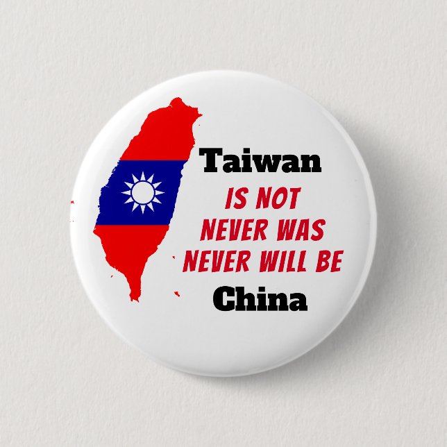 Badge Rond 5 Cm Taïwan n'est pas la Chine (Devant)