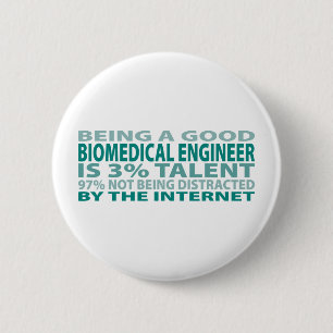 Badge Rond 5 Cm Talent biomédical de l'ingénieur 3%