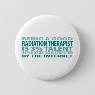 Badge Rond 5 Cm Talent du thérapeute 3% de rayonnement