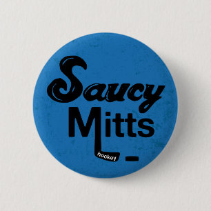 Badge Rond 5 Cm Talent hardi d'hockey de gants
